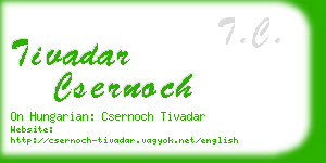 tivadar csernoch business card